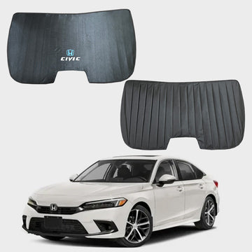 Honda Civic Double Layered Back Shade With Logo - Model 2022-2026