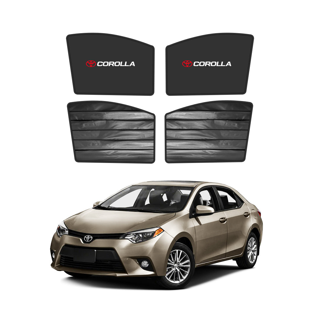 Toyota Corolla Double Layered Side Shades With Logo - Model 2015-2026