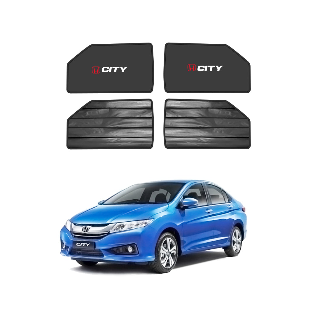 Honda City Double Layered Side Shades With Logo - Model 2021-2026