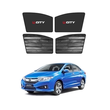 Honda City Double Layered Side Shades With Logo - Model 2021-2026