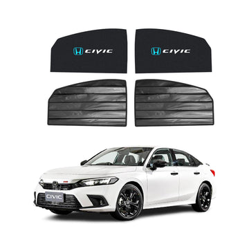 Honda Civic Double Layered Side Shades With Logo - Model 2022-2026