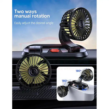 Sogo Long Neck Double Headed Fan - 360 Rotation