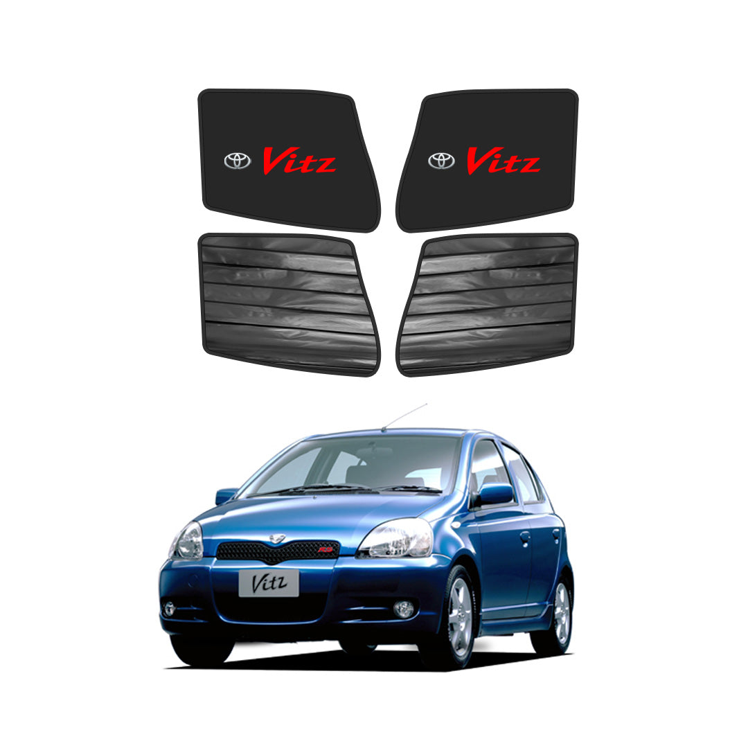 Toyota Vitz Double Layered Side Shades With Logo - Model 2002-2006