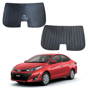 Totoya Yaris Double Layered Back Shade With Logo - Model 2020-2026