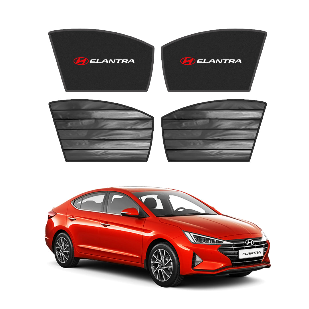 Hyundai Elantra Double Layered Side Shades With Logo - Model 2021-2024