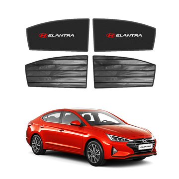 Hyundai Elantra Double Layered Side Shades With Logo - Model 2021-2024
