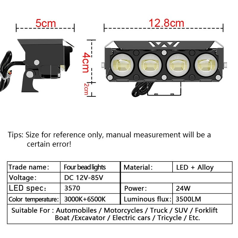 4 lens LED