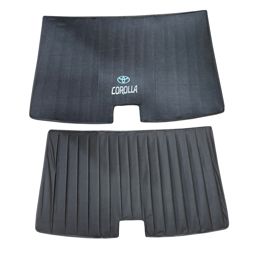 Toyota Corolla Double Layered Back Shade With Logo - Model 2015-2026