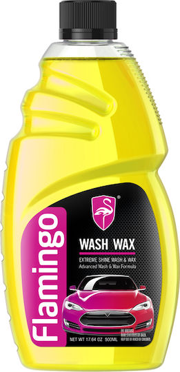 Flamingo Car Wash Wax Shampoo – Extreme Shine Wash & Wax With Advance Formula – 500ml
