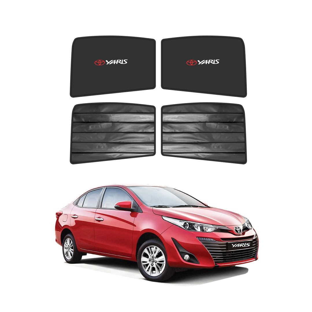 Totoya Yaris Double Layered Side Shades With Logo - Model 2020-2026
