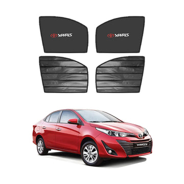 Totoya Yaris Double Layered Side Shades With Logo - Model 2020-2026